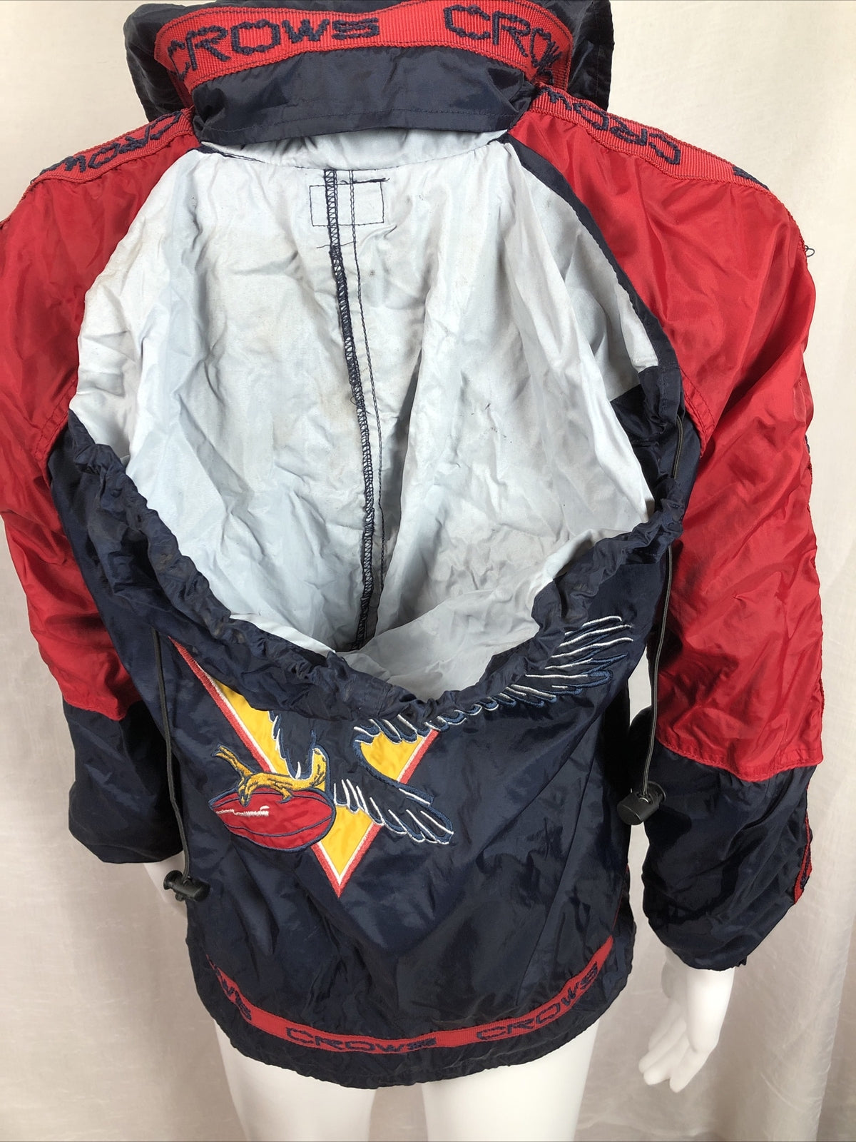 AFL Adelaide Crows Wet Weather Jacket Size M In Good Condition F207