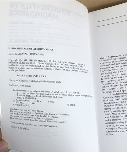 Fundamentals Of Aerodynamics Second Edition John D. Anderson, JR.