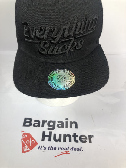 F82 EverThing Sucks Funny Baseball Cap / Hat In Good Condition Adjustable Sizing