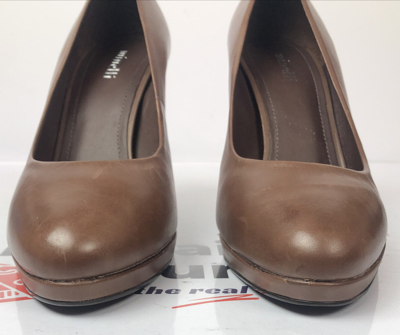 F182 Minelli Brown High Heels Shoes Size EU 41 In Good Condition