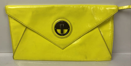 M723 Mimco clutch - Purse Yellow Leather In Good Condition