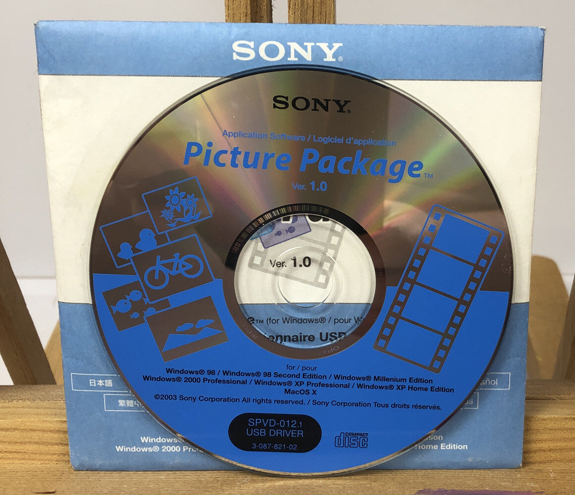 M853 Sony Picture Package Version 1.0 For Windows 98/millenium/200/XP and MacOSX