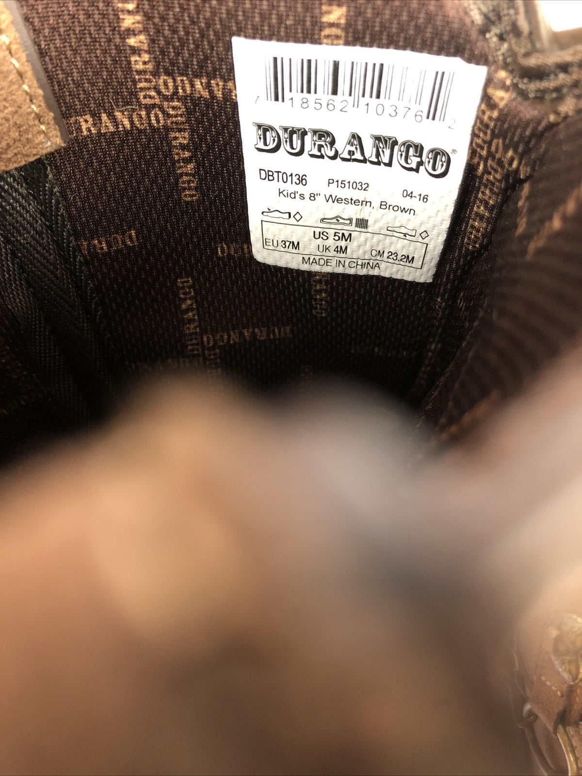 F333 Durango Women's Cowboy Boots Western Brown US 5M New Without Box