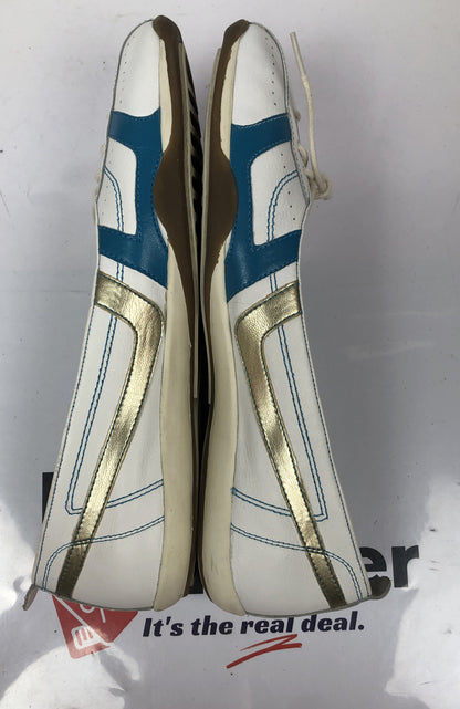 F302 DIANA FERRARI Super Soft White Leather Flats- Size 7 1/2 US- VGC