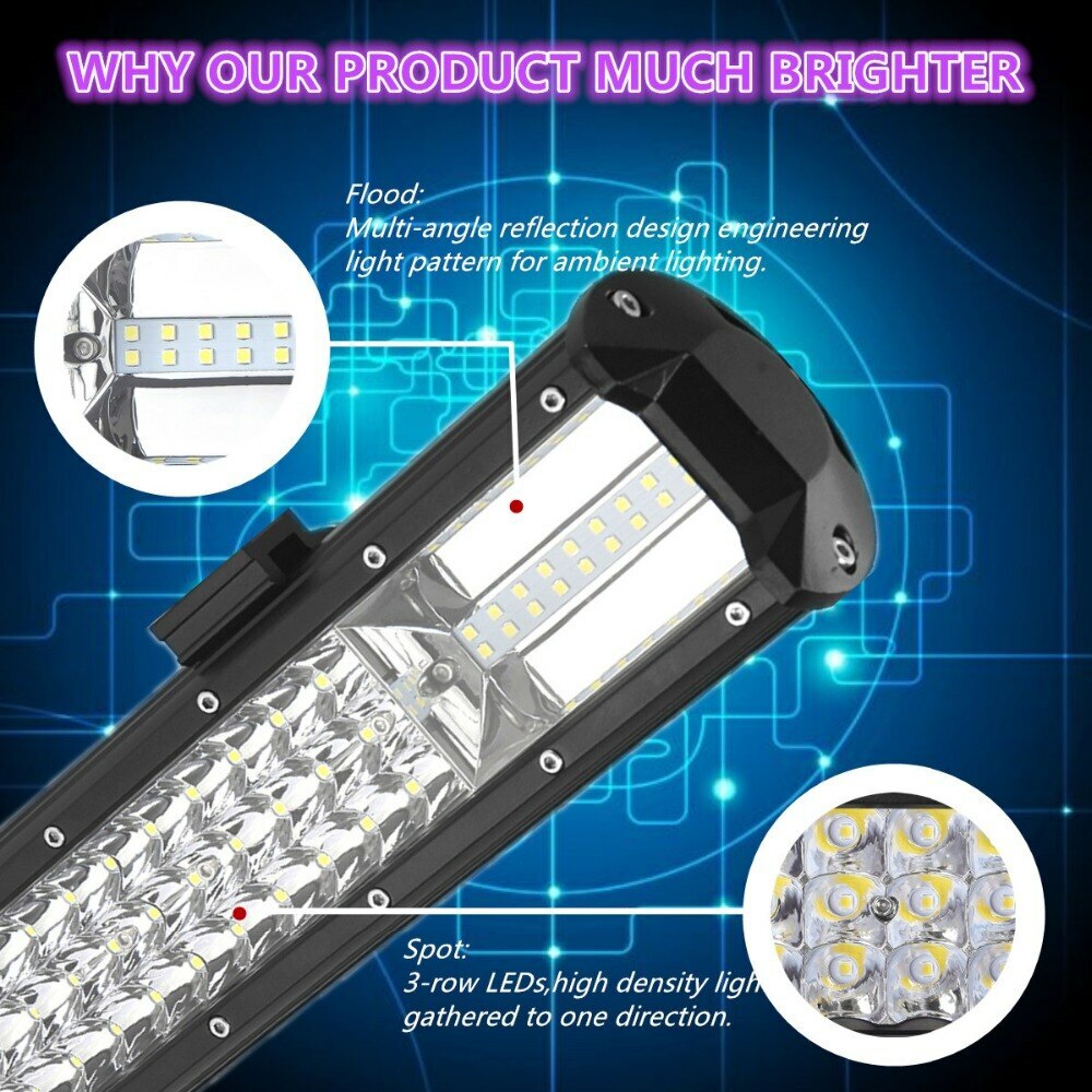 12 Inch Work Light Bar Car Off Road Work Lamp Bar Car Roof Led Work Light