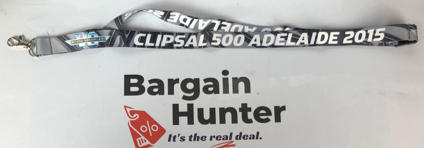 M490 GENUINE CLIPSAL 500 ADELAIDE, SUPERCAR V8 TICKET-CREDENTIALS LANYARD 2015
