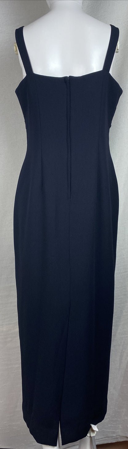 Max Trend Black Formal Dress Size 12 Australian Made In Good Condition F183