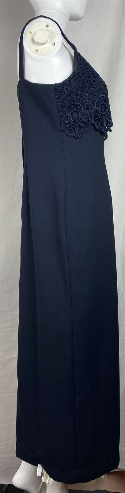 Max Trend Black Formal Dress Size 12 Australian Made In Good Condition F183