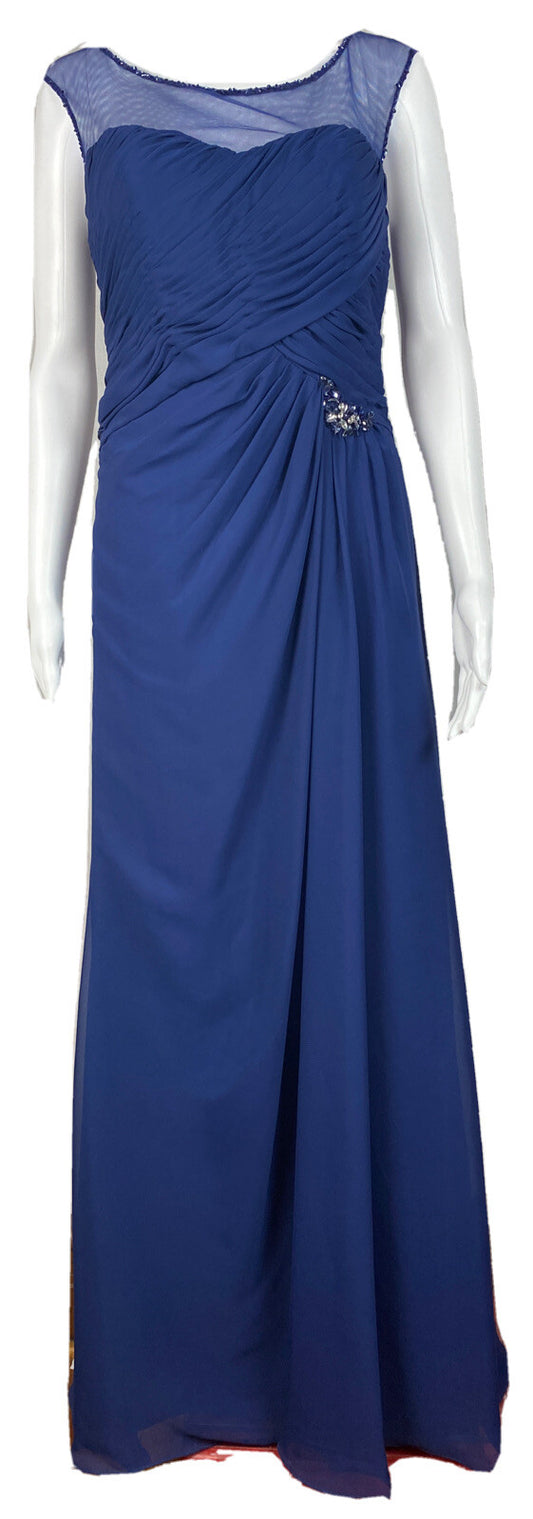 Sugar & Spice Navy Formal Party Wedding Dress Size 10 In Good Condition F196