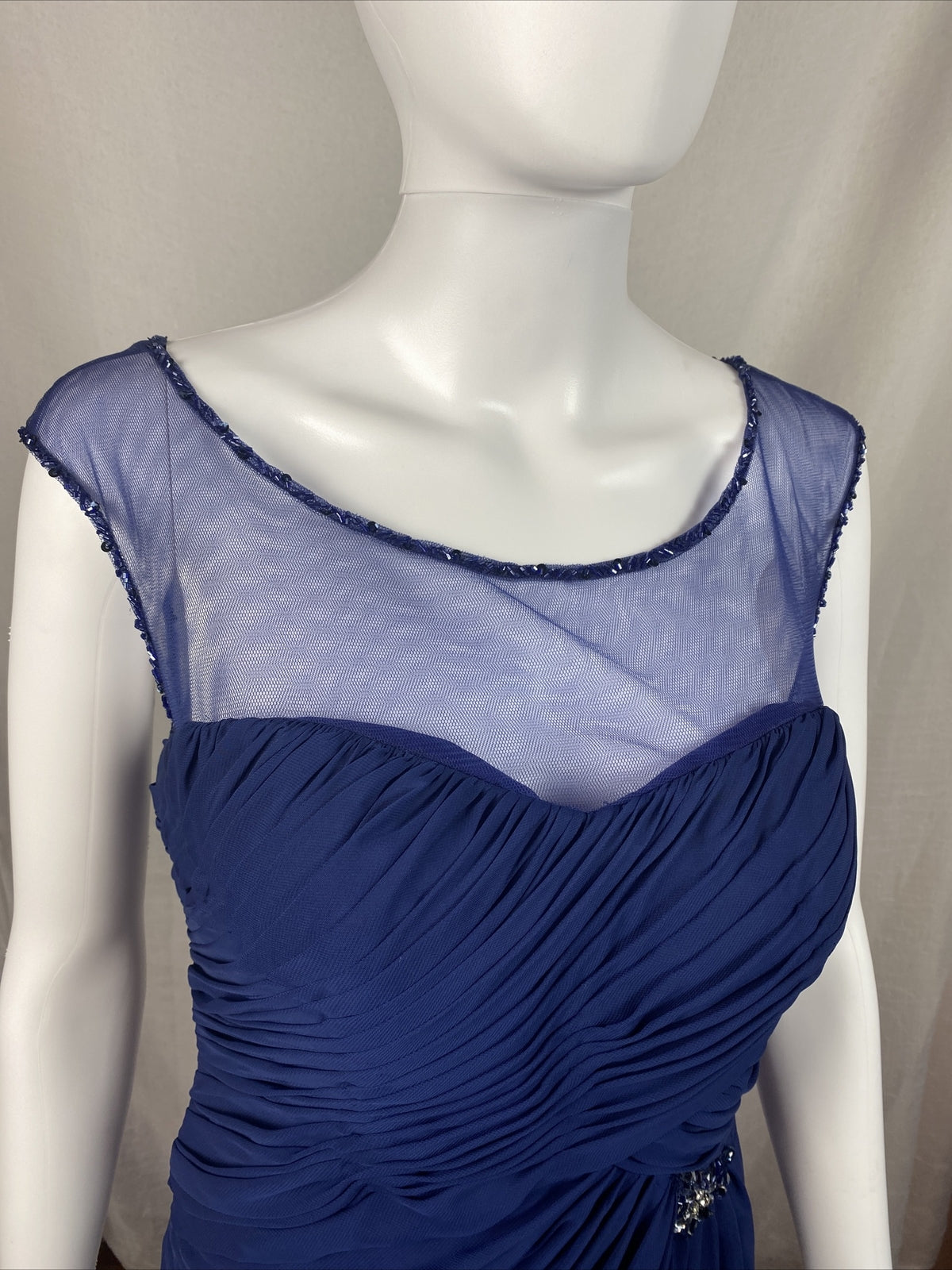 Sugar & Spice Navy Formal Party Wedding Dress Size 10 In Good Condition F196