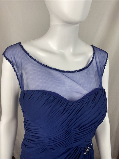 Sugar & Spice Navy Formal Party Wedding Dress Size 10 In Good Condition F196