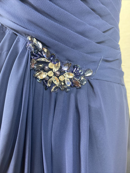 Sugar & Spice Navy Formal Party Wedding Dress Size 10 In Good Condition F196