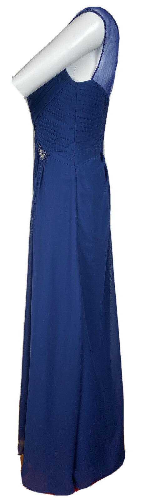 Sugar & Spice Navy Formal Party Wedding Dress Size 10 In Good Condition F196
