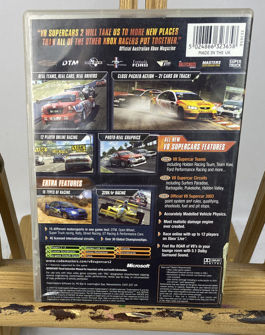 3275 V8 Supercars Australia 2 PAL Xbox Complete Game