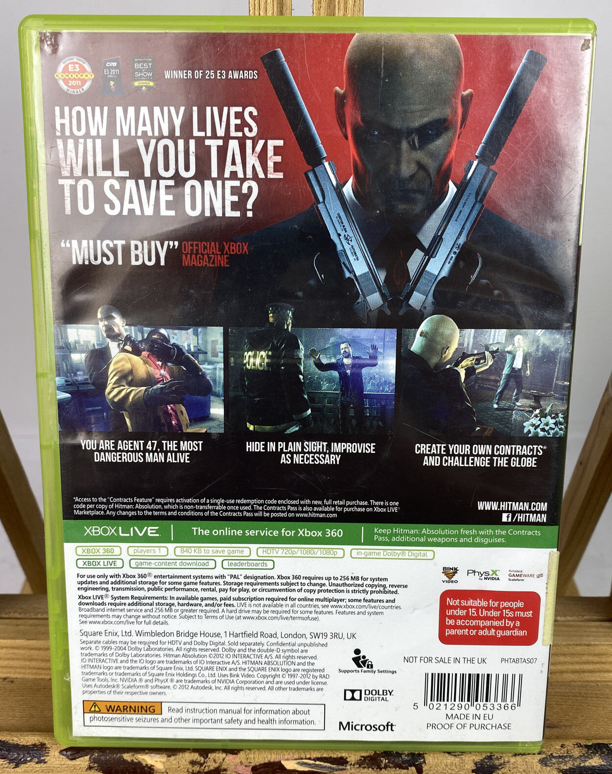 2492 Hitman Absolution PAL Microsoft Xbox 360 Complete