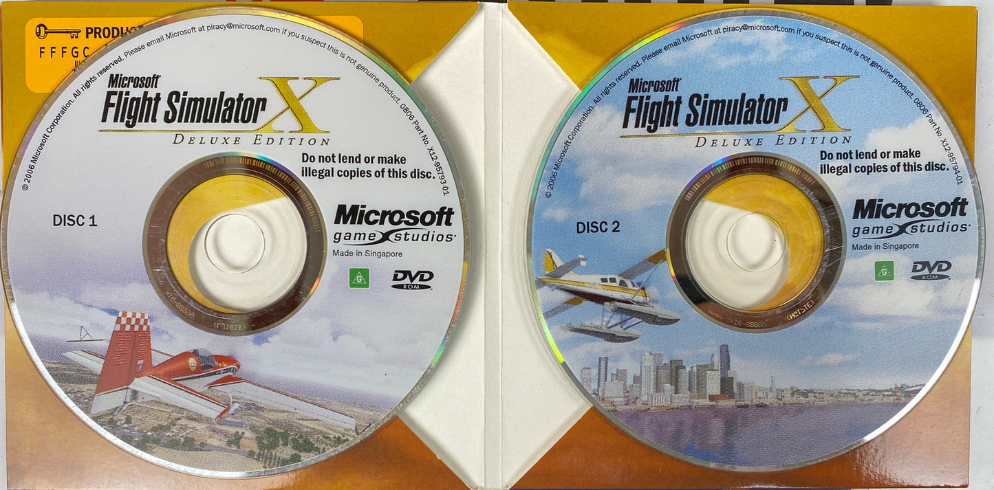 3214 Microsoft Flight Simulator X Deluxe Edition PC Complete Game In VGC
