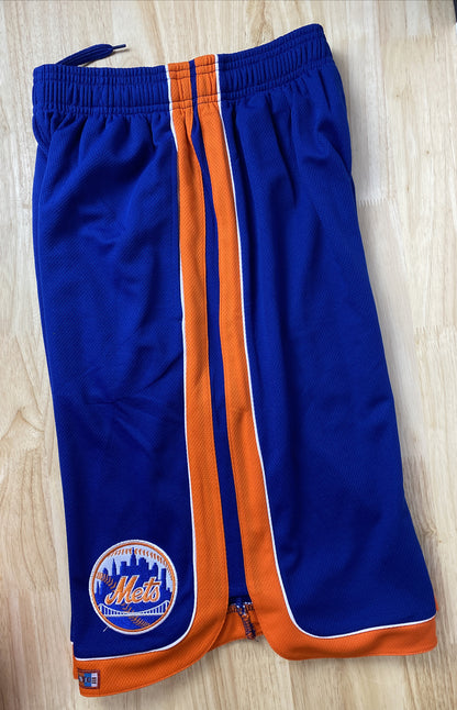 True Fan Kids Baseball Mets Team Shorts Size 12 In Good Condition F144