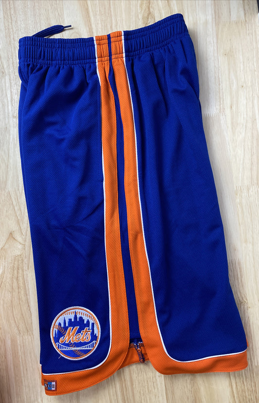 True Fan Kids Baseball Mets Team Shorts Size 12 In Good Condition F144