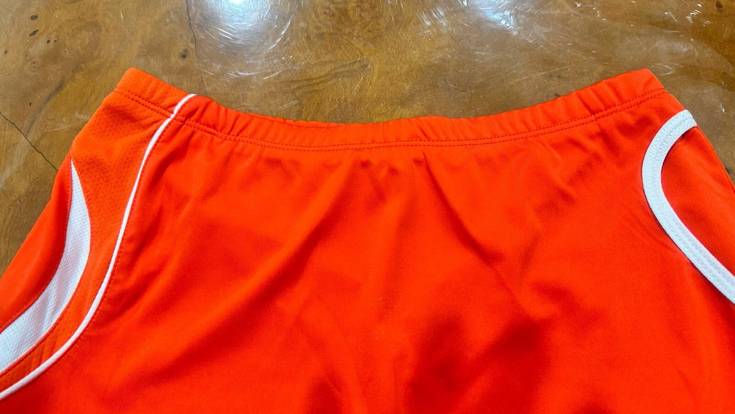 Nike Laddies Sports Orange Shorts Size M In Good Condition F116
