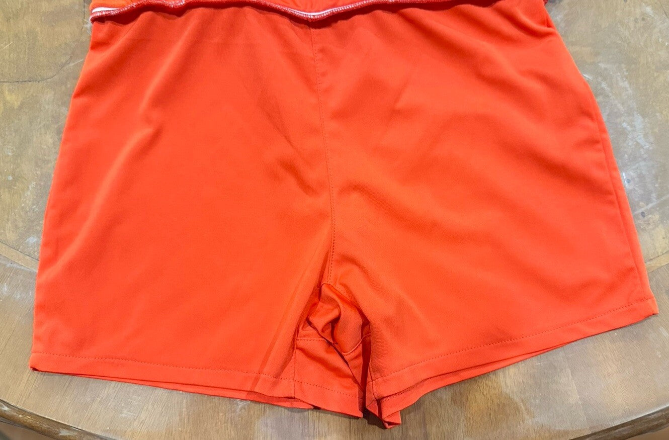 Nike Laddies Sports Orange Shorts Size M In Good Condition F116