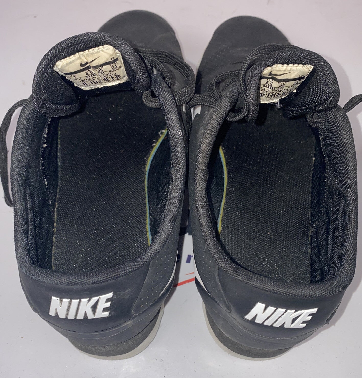 F357 Nike Black Cortez Ultra Shoes US 7 UK 4.5 In Good Condition