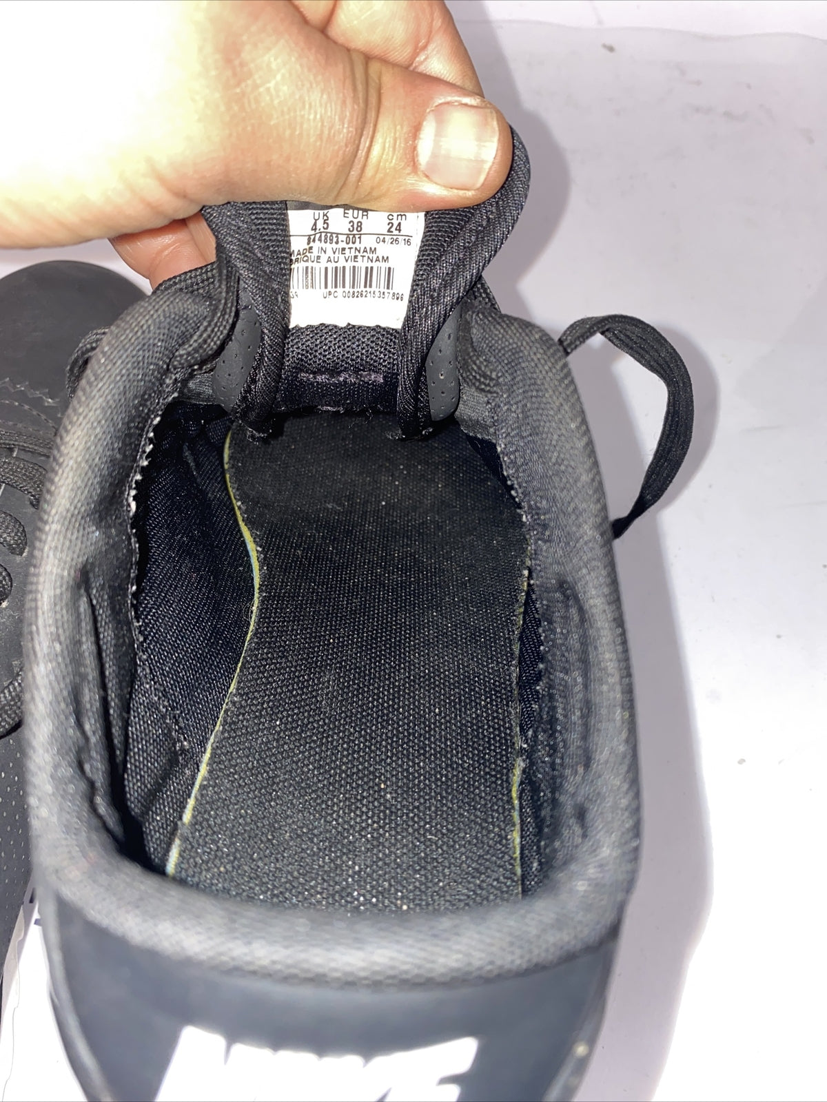 F357 Nike Black Cortez Ultra Shoes US 7 UK 4.5 In Good Condition