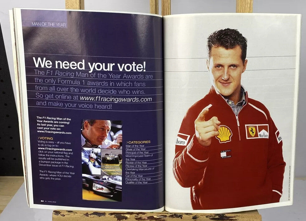 F1 Racing October 2001 Magazine In Good Condition