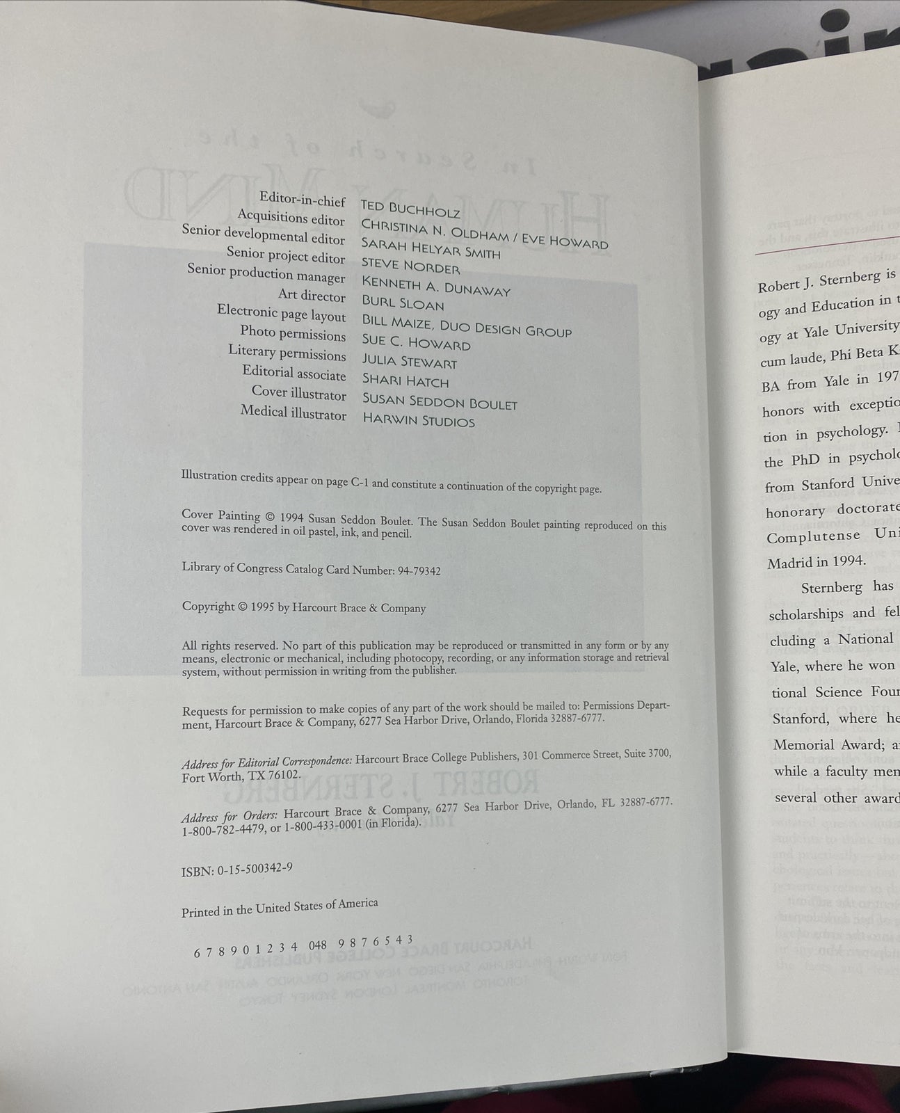 In Search Of The Human Mind Robert J. Sternberg Text Book In VGC