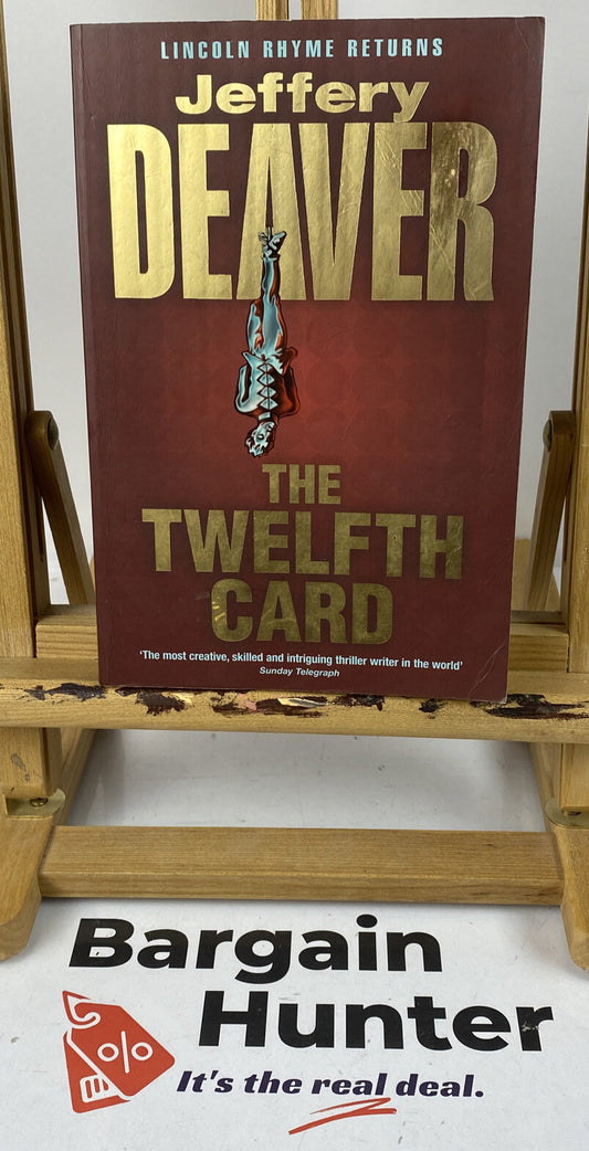 The Twelfth Card Jeffery Deaver Novel In OK Condition