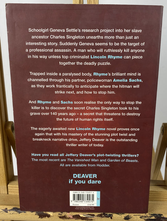 The Twelfth Card Jeffery Deaver Novel In OK Condition