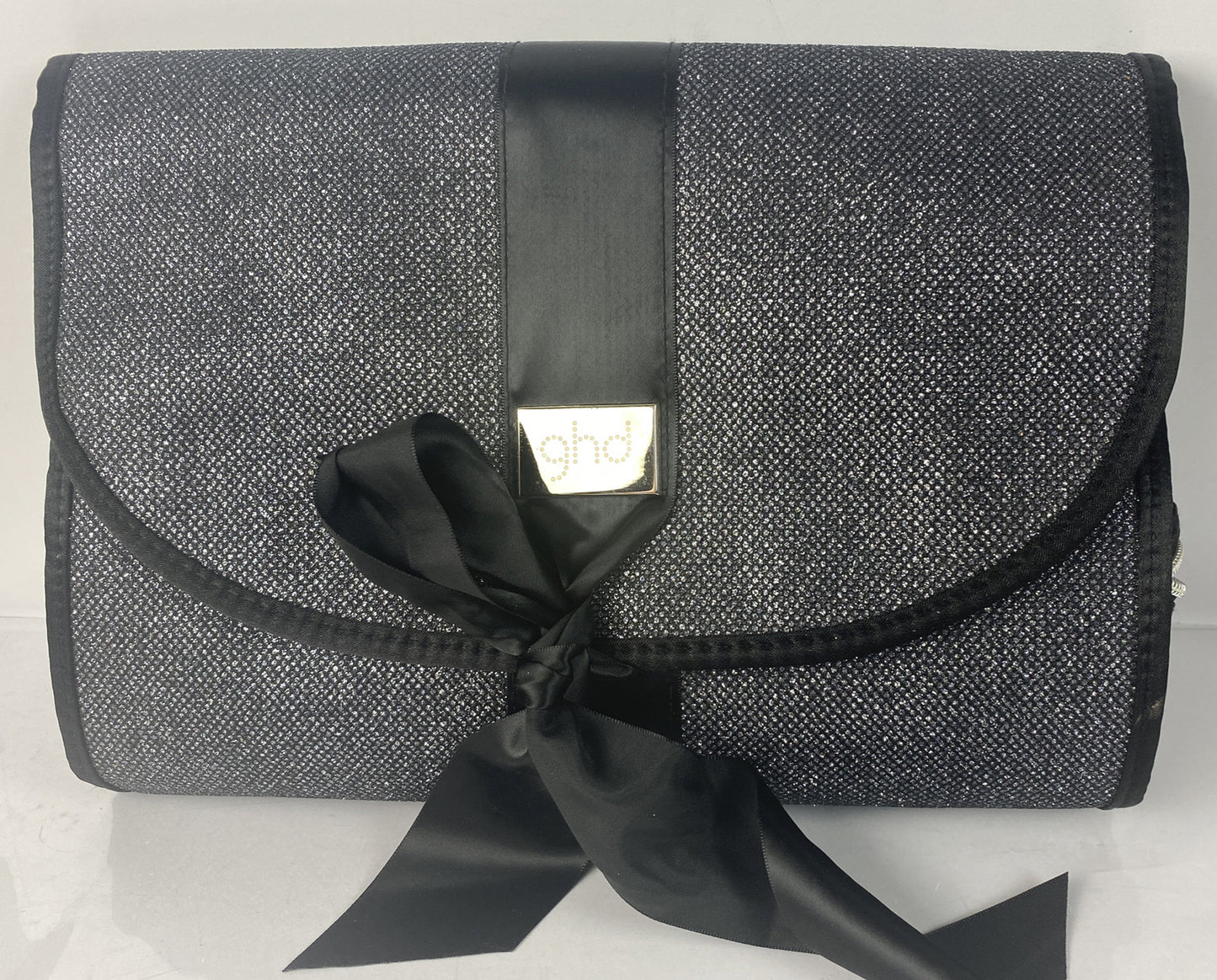 F474 Black GHD Styling Iron Bag with Heat Resistance Mat Built in VGC