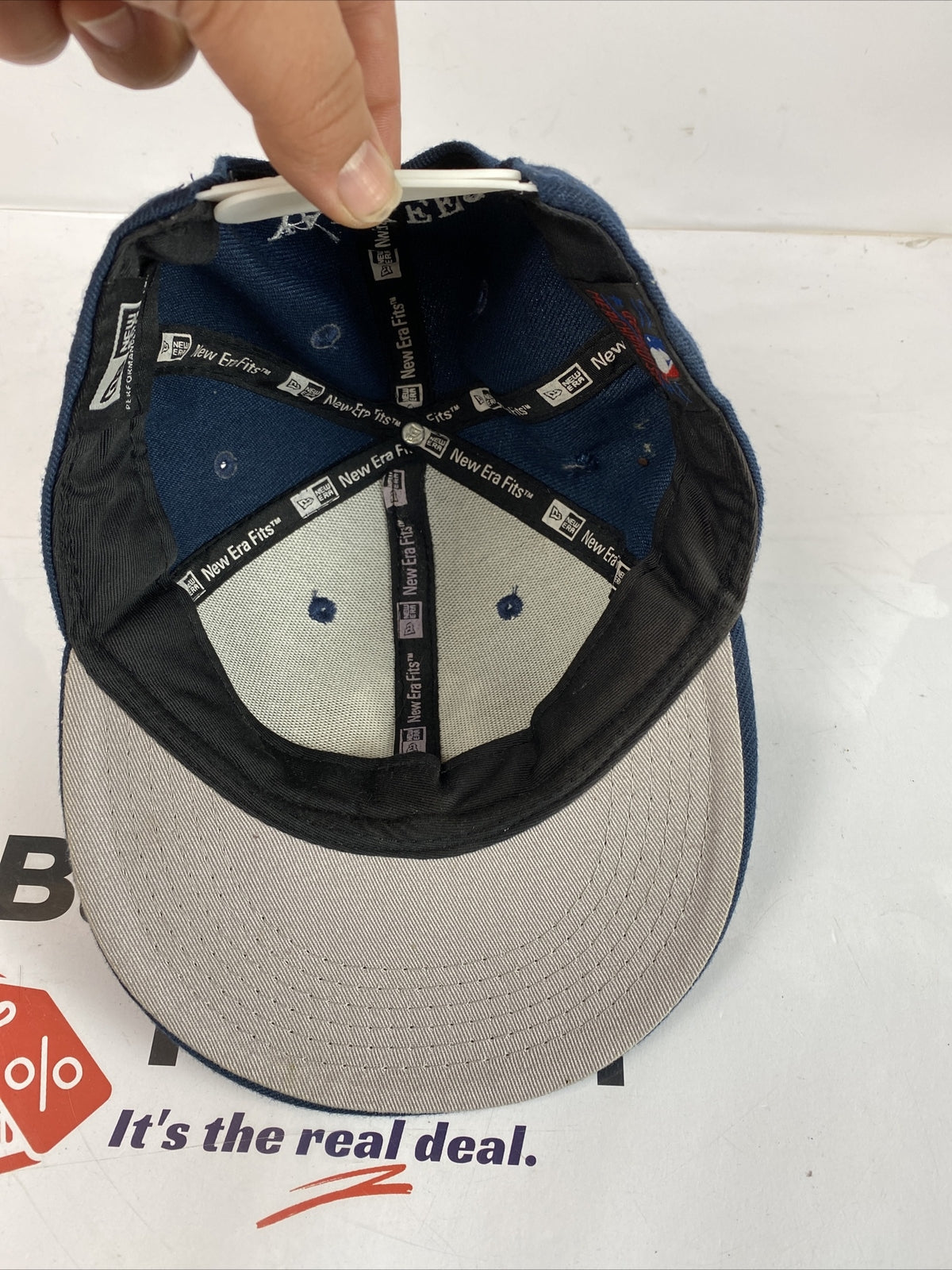 F477 New Yorks Yankees Black Baseball Cap In Good Condition Adjustable Sizing