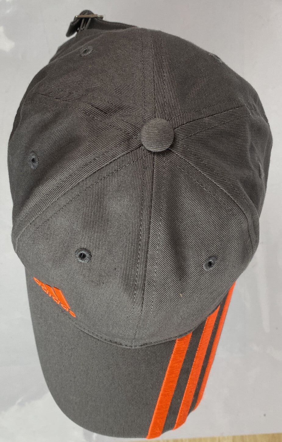#7 Adidas Grey Baseball Cap / Hat In Good Condition Adjustable Sizing