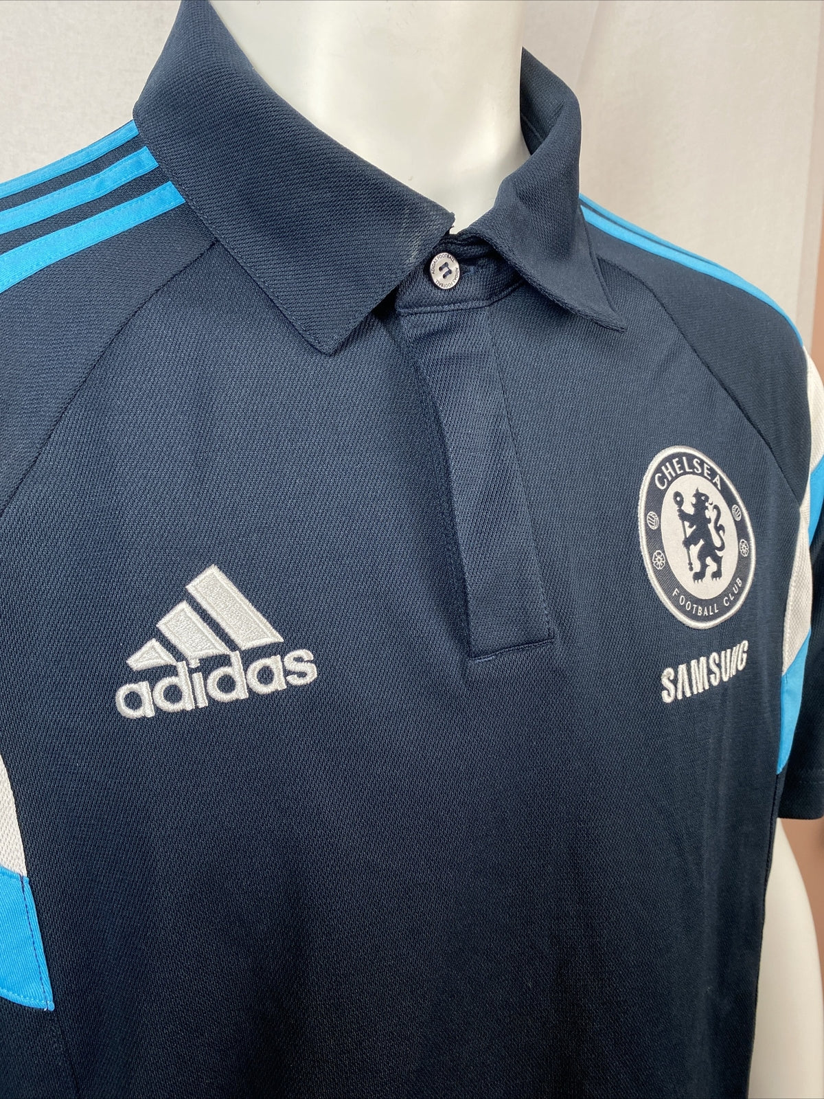 Adidas Chelsea Football Club Short Sleeve Shirt Size M In Good Condition F434