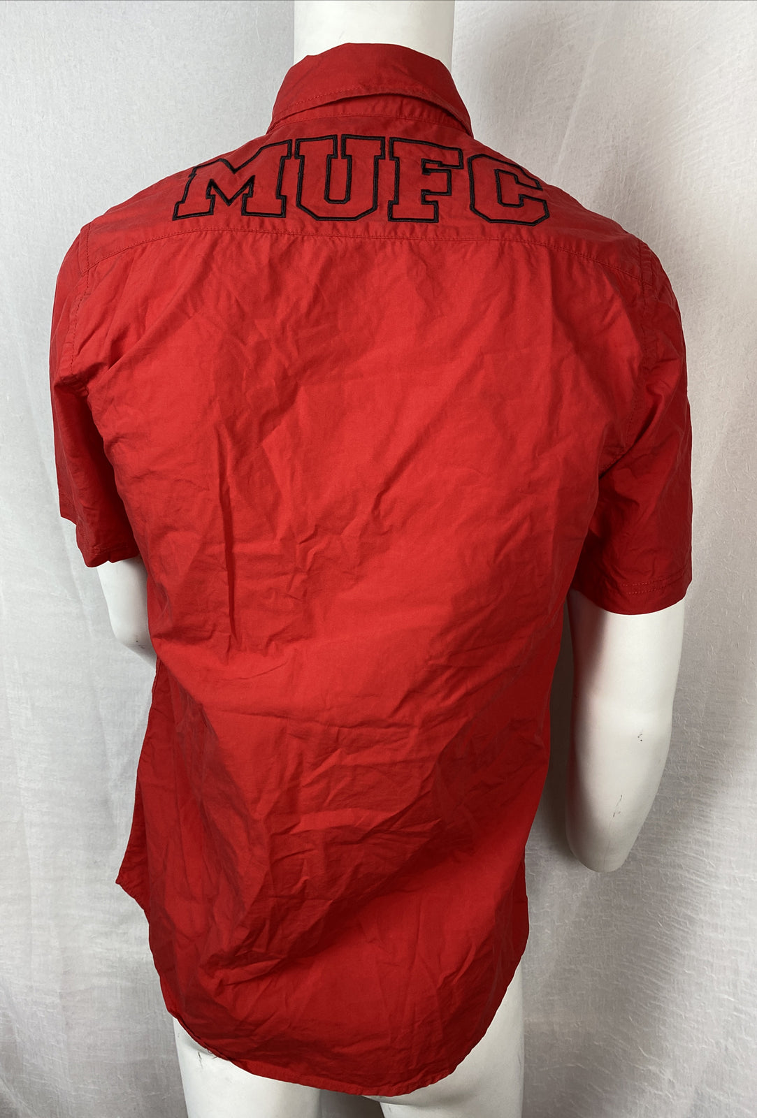 Manchester United Football Club Button Up Short Sleeve Shirt Size Small F470
