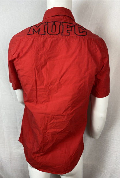 Manchester United Football Club Button Up Short Sleeve Shirt Size Small F470