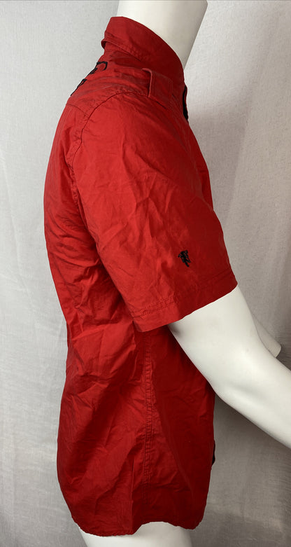 Manchester United Football Club Button Up Short Sleeve Shirt Size Small F470
