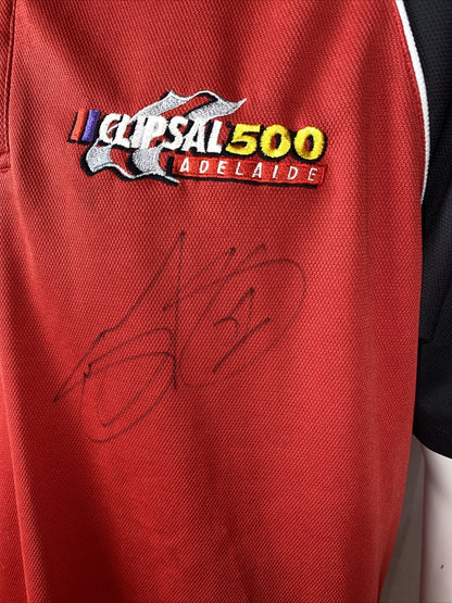 Clipsal 500 Adelaide Autographed Polo Shirt Size M UNAUTHENTICATED F7