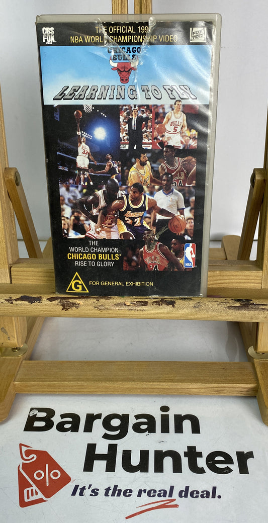 2887 NBA Chicago Bulls Learning To Fly VHS Tape In OK Condition