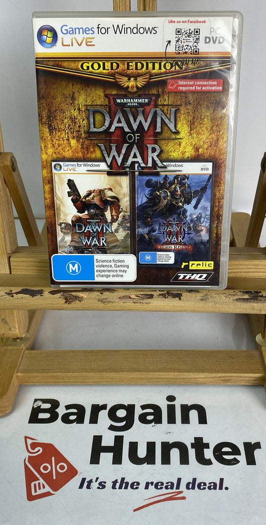 2607 Warhammer 4000 Dawn Of War 2 & Chaos Rising For PC Game In Good Condition