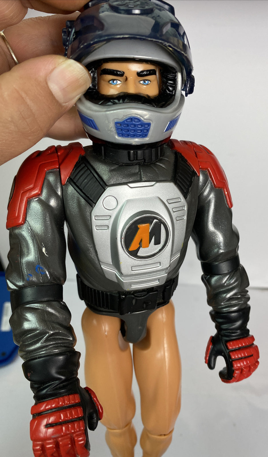 2670 Vintage Action Man Motor Bike Gear 1999 Moveable 30cm Figure In VGC
