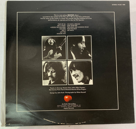 The Beatles Let It Be Vintage Vinyl Record In OK Condition 3040