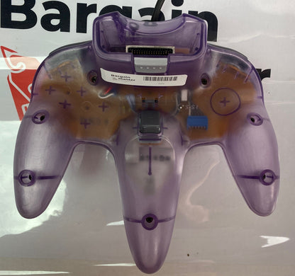 Genuine Nintendo N64 Clear Purple Controller In Good Condition 2522