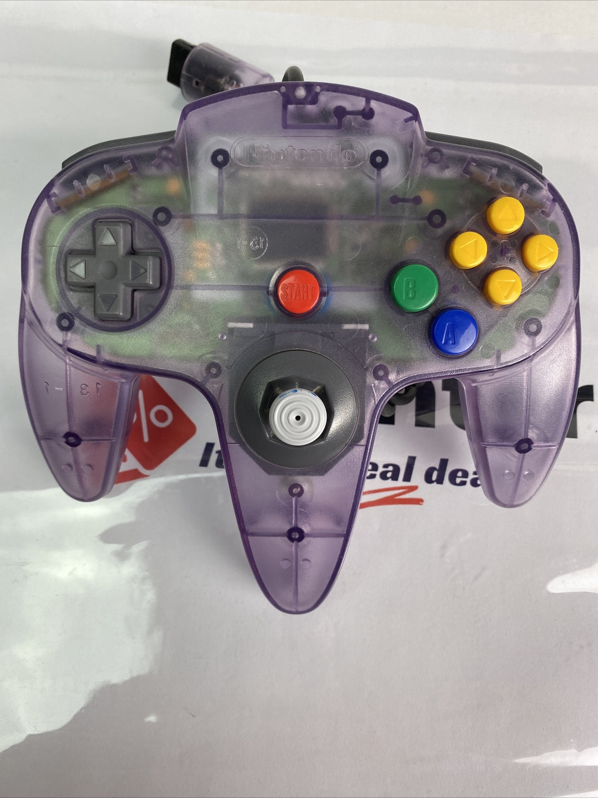 Genuine Nintendo N64 Clear Purple Controller In Good Condition 2517