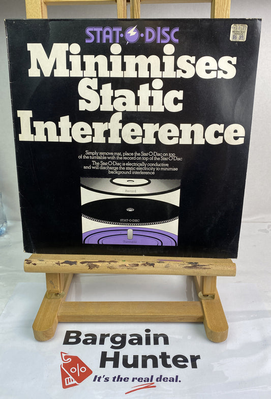 STAT-O-DISC Minimises Static Interference 12" Vinyl Record Player AntiStatic Mat