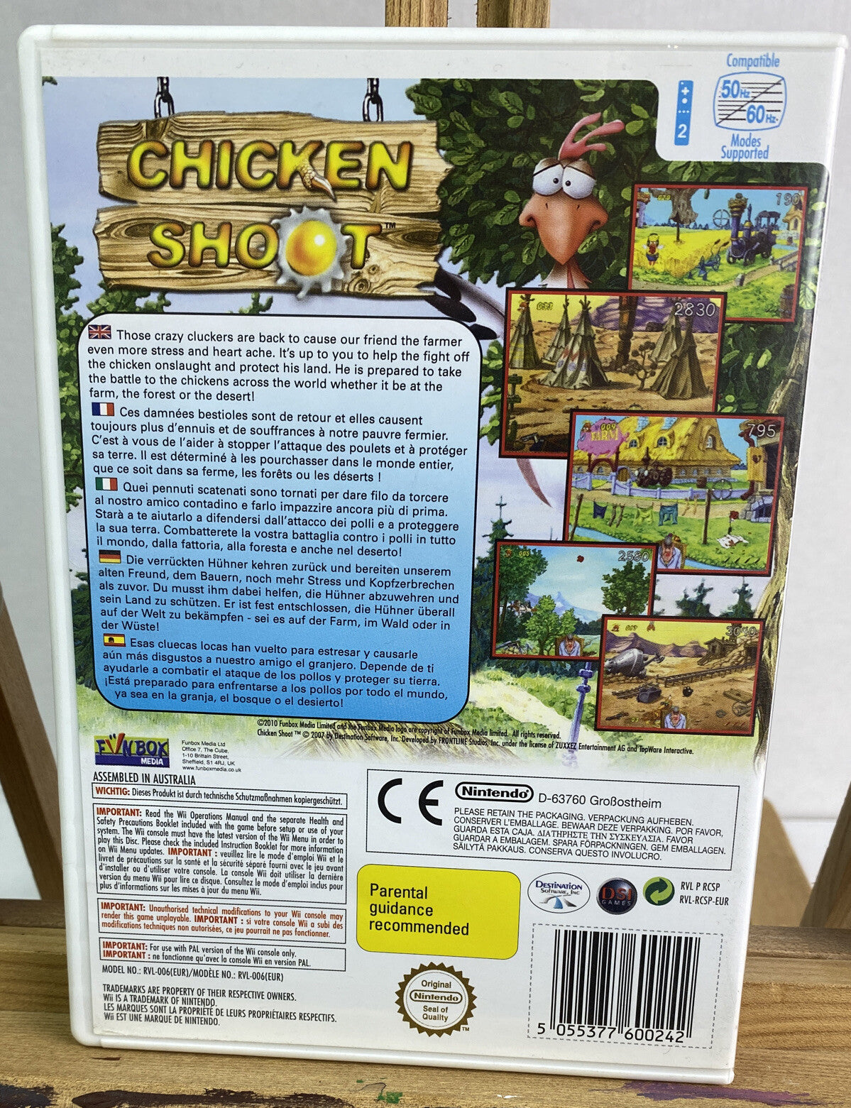 Chicken Shot PAL Nintendo Wii InComplete Game 2503