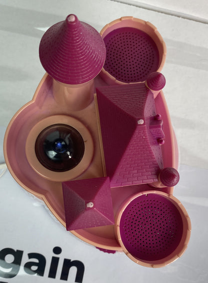 Disney Princess Alarm AM/FM Clock Radio Pink Castle Tested Working 3179