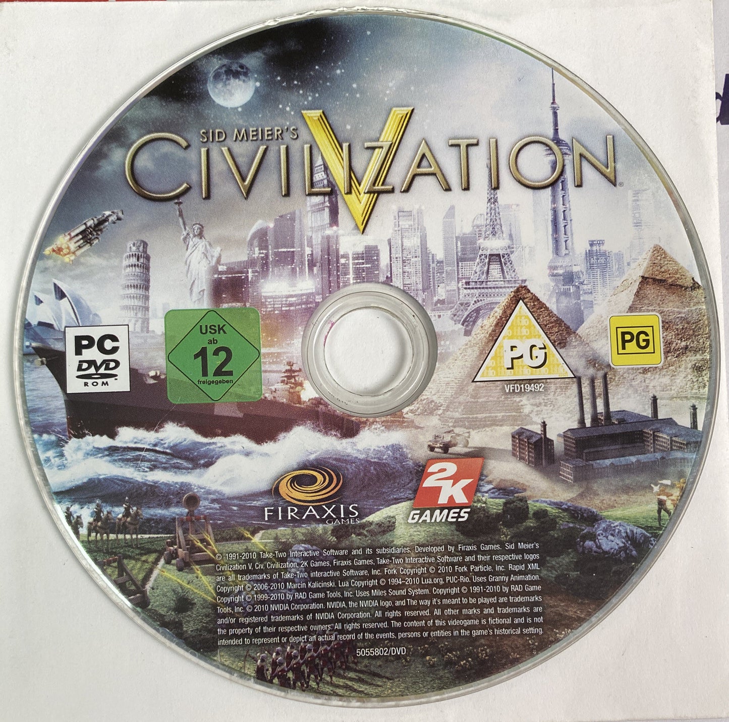 Sid Meiers Civilization  PC Disc Only Game No Install Key 1035