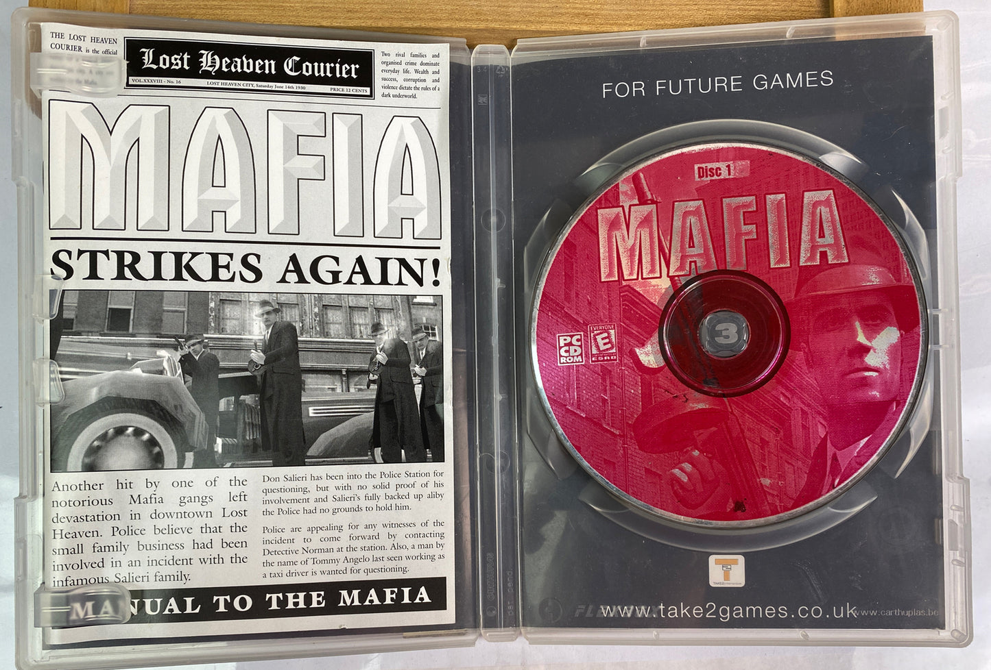 Mafia PC Has Damaged to Game Disc One 1000