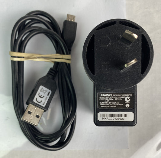 Huawei HW-050100A1W - 5V 1A USB Australian Wall Charger In Good Condition 3114